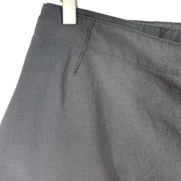 woolrich nylon/spandex womens Skort dark Gray Asymmetrical buckle waist size 1 - Picture 7 of 16